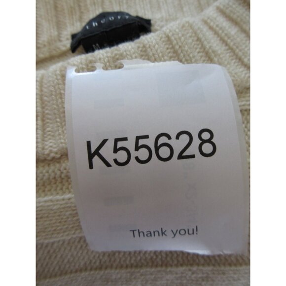 Theory Sweater Medium Cashmere Pullover Ribbed Striped Preppy * - Picture 11 of 11